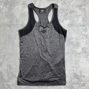 Harley Davidson Gray Tank Top Womens Small Lightweight Workout Tech Gym Dri Fit